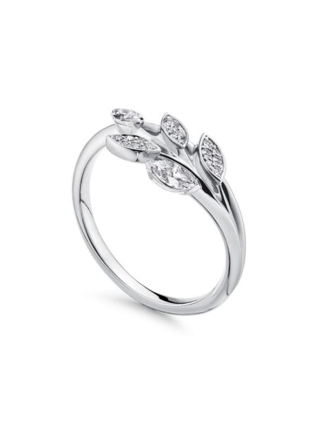 Diamond Vine Ring in Platinum